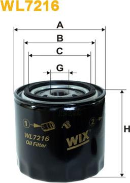WIX Filters WL7216 - Масляный фильтр autospares.lv