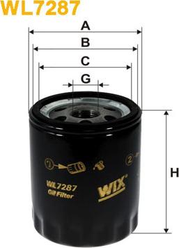 WIX Filters WL7287 - Масляный фильтр autospares.lv