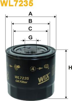 WIX Filters WL7235 - Масляный фильтр autospares.lv