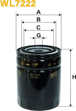 WIX Filters WL7222 - Масляный фильтр autospares.lv
