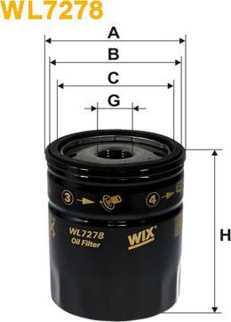 WIX Filters WL7278 - Масляный фильтр autospares.lv