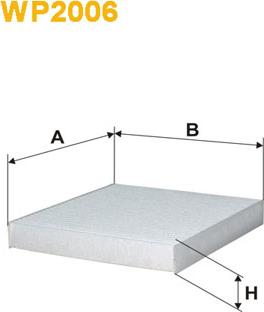 WIX Filters WP2006 - Фильтр воздуха в салоне autospares.lv