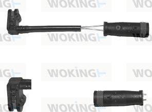 Woking 001076 - Сигнализатор, износ тормозных колодок autospares.lv