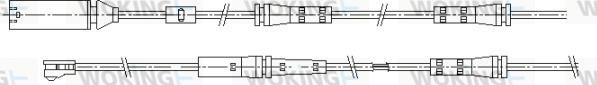 Woking 001163 - Сигнализатор, износ тормозных колодок autospares.lv