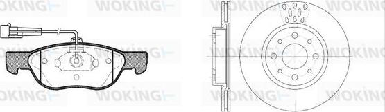 Woking 84873.01 - Дисковый тормозной механизм, комплект autospares.lv