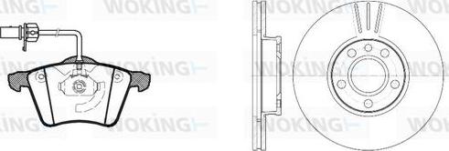 Woking 86213.00 - Дисковый тормозной механизм, комплект autospares.lv