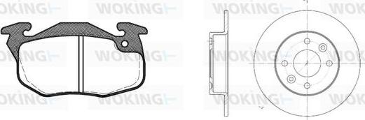 Woking 80923.04 - Дисковый тормозной механизм, комплект autospares.lv