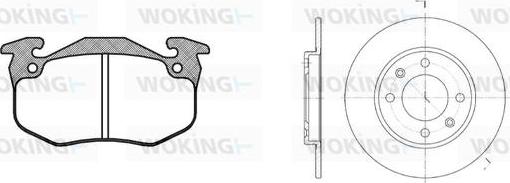 Woking 80443.02 - Дисковый тормозной механизм, комплект autospares.lv