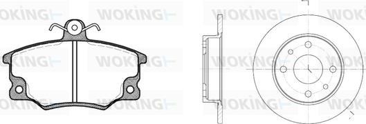 Woking 80463.00 - Дисковый тормозной механизм, комплект autospares.lv