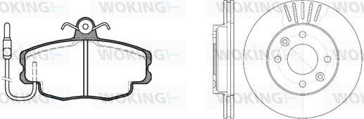 Woking 80413.01 - Дисковый тормозной механизм, комплект autospares.lv