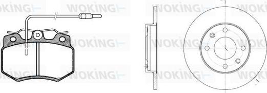 Woking 80703.00 - Дисковый тормозной механизм, комплект autospares.lv