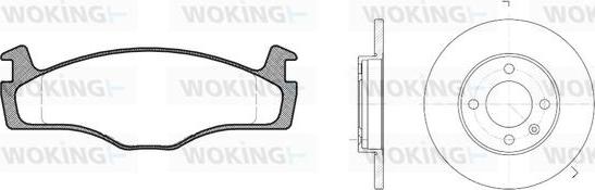 Woking 80713.01 - Дисковый тормозной механизм, комплект autospares.lv