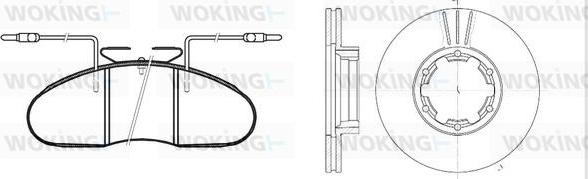 Woking 81483.00 - Дисковый тормозной механизм, комплект autospares.lv