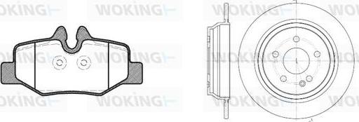 Woking 810103.00 - Дисковый тормозной механизм, комплект autospares.lv