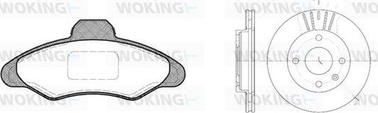 Woking 82313.00 - Дисковый тормозной механизм, комплект autospares.lv