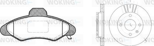 Woking 82313.01 - Дисковый тормозной механизм, комплект autospares.lv