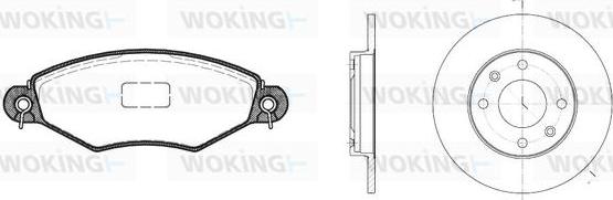 Woking 87433.06 - Дисковый тормозной механизм, комплект autospares.lv