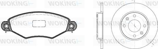 Woking 87433.02 - Дисковый тормозной механизм, комплект autospares.lv