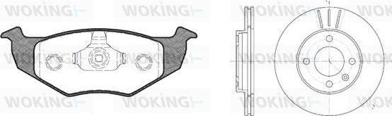 Woking 87093.04 - Дисковый тормозной механизм, комплект autospares.lv