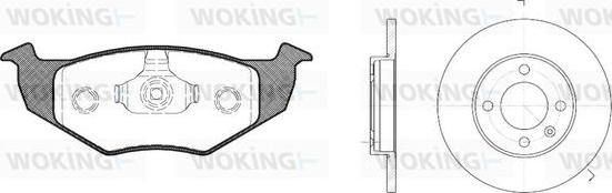 Woking 87093.00 - Дисковый тормозной механизм, комплект autospares.lv