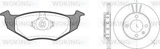 Woking 87093.01 - Дисковый тормозной механизм, комплект autospares.lv