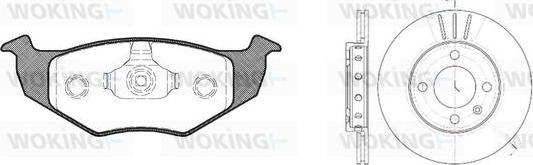 Woking 87093.02 - Дисковый тормозной механизм, комплект autospares.lv