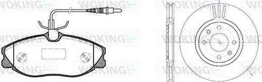 Woking 87043.00 - Дисковый тормозной механизм, комплект autospares.lv