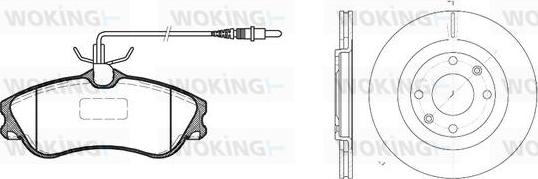 Woking 87343.00 - Дисковый тормозной механизм, комплект autospares.lv