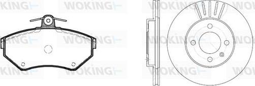 Woking 87313.00 - Дисковый тормозной механизм, комплект autospares.lv