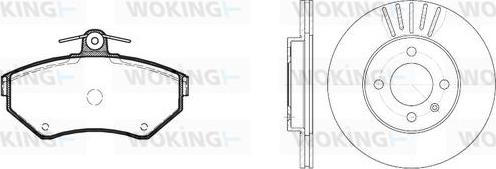 Woking 87313.01 - Дисковый тормозной механизм, комплект autospares.lv