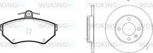 Woking 87313.03 - Дисковый тормозной механизм, комплект autospares.lv