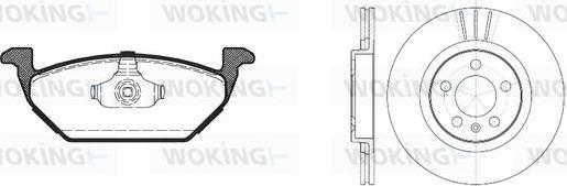 Woking 87333.04 - Дисковый тормозной механизм, комплект autospares.lv