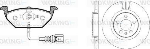 Woking 87333.01 - Дисковый тормозной механизм, комплект autospares.lv