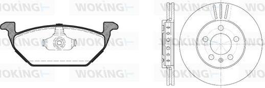 Woking 87333.02 - Дисковый тормозной механизм, комплект autospares.lv