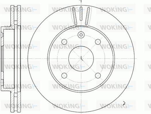 Woking D6959.10 - Тормозной диск autospares.lv