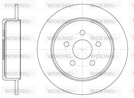 Woking D6901.00 - Тормозной диск autospares.lv