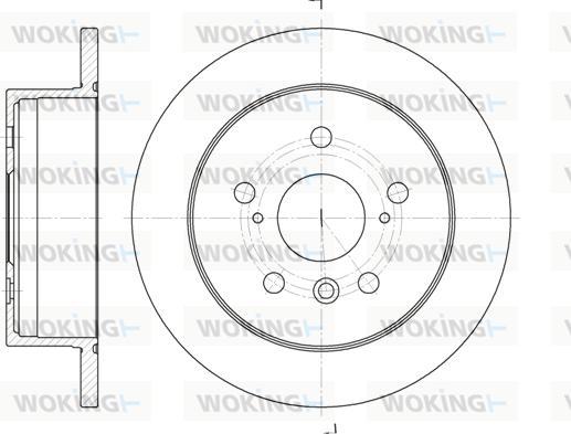 Woking D6908.00 - Тормозной диск autospares.lv