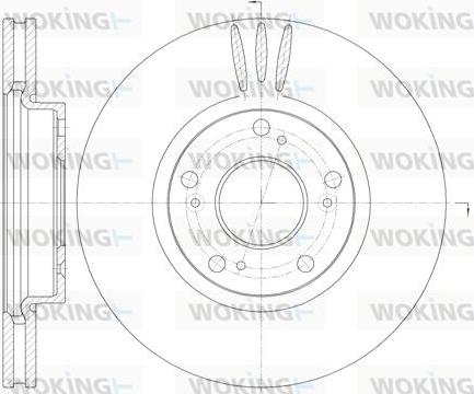 Woking D6985.10 - Тормозной диск autospares.lv