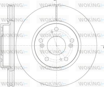 Woking D6986.10 - Тормозной диск autospares.lv