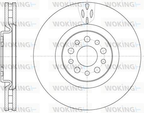 Woking D6980.10 - Тормозной диск autospares.lv