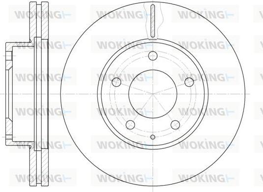 Woking D6936.10 - Тормозной диск autospares.lv