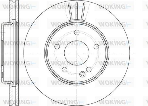 Woking D6495.10 - Тормозной диск autospares.lv