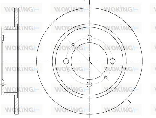 Woking D6447.00 - Тормозной диск autospares.lv