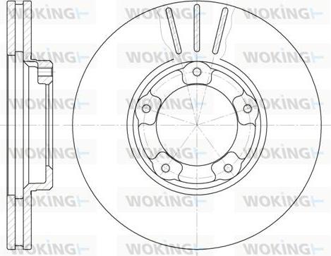 Woking D6405.10 - Тормозной диск autospares.lv