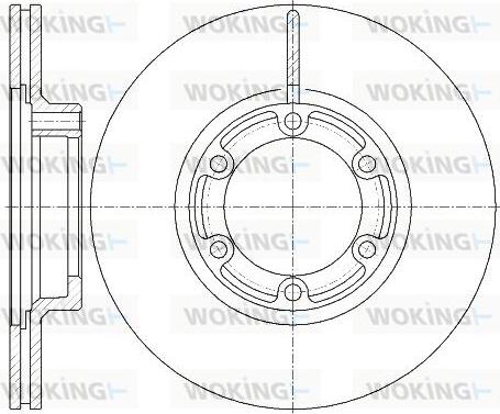 Woking D6438.10 - Тормозной диск autospares.lv