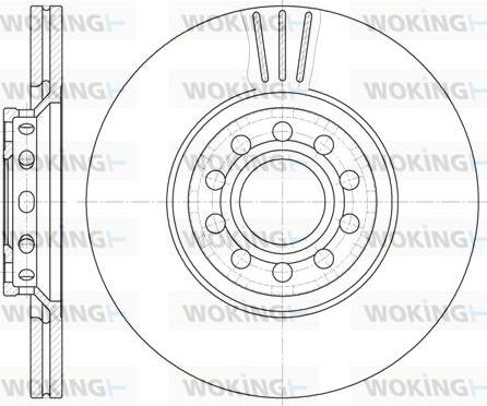 Woking D6596.10 - Тормозной диск autospares.lv