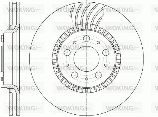 Woking D6591.10 - Тормозной диск autospares.lv