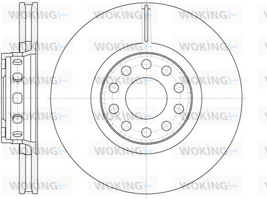 Woking D6592.10 - Тормозной диск autospares.lv