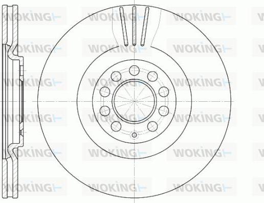 Woking D6597.10 - Тормозной диск autospares.lv