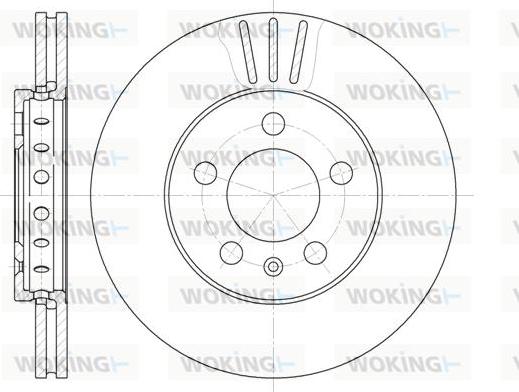 Woking D6545.10 - Тормозной диск autospares.lv